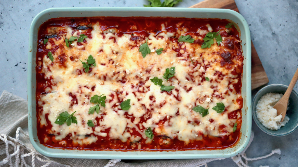 Pinch of Bites-Eggplant Turkey Rollatinis
