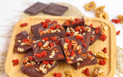 Goji Berry & Walnut Chocolate Bark