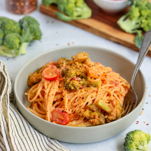 Creamy Broccoli Tomato Pasta
