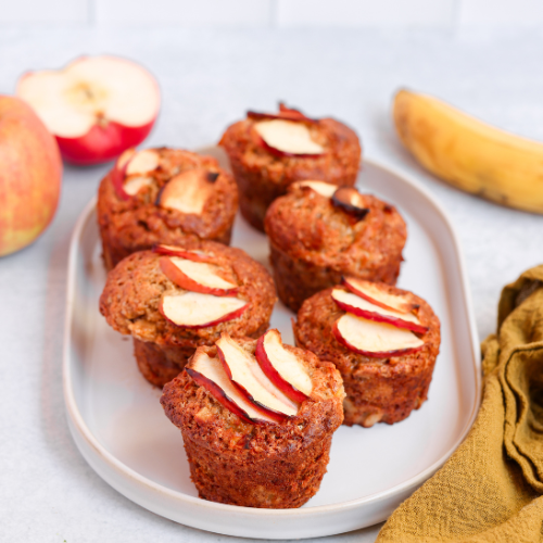 Spelt Banana & Apple Muffins