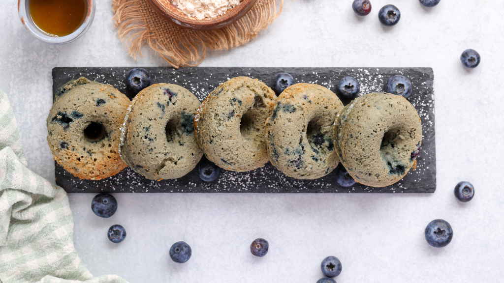 PoB-Blueberry Protein Donuts