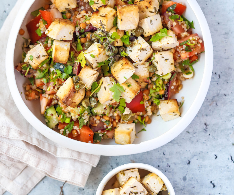 Herby Lemon Tofu Bowl