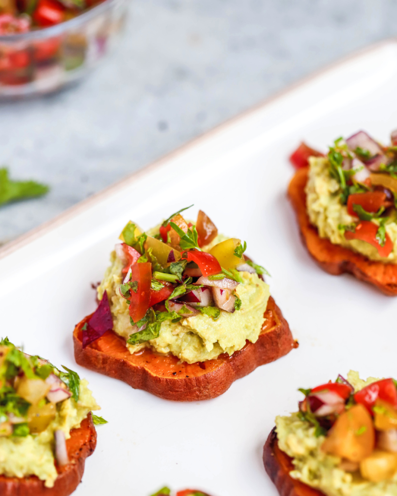 Pinch of Bites-Sweet Potato Toast with Avocado Hummus (1)